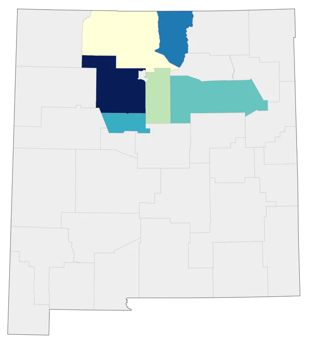 White-winged Crossbill county map