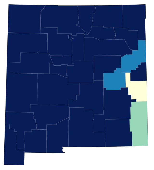 Woodhouse's Scrub-Jay county map