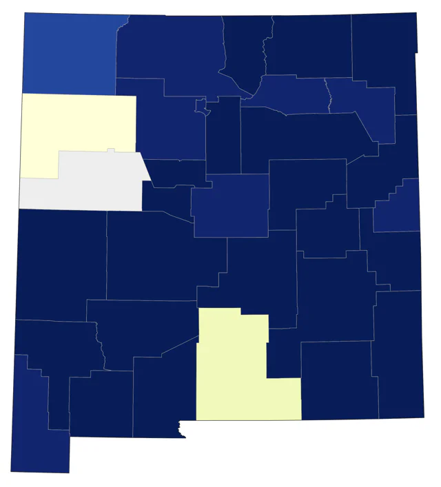 Yellow-billed Cuckoo county map