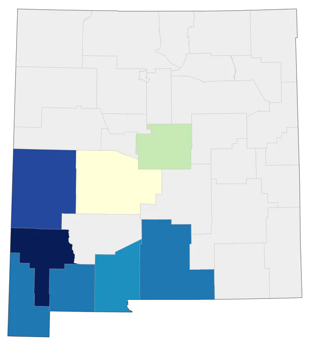 Yellow-eyed Junco county map