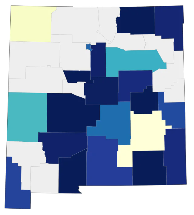 Yellow-throated Warbler county map