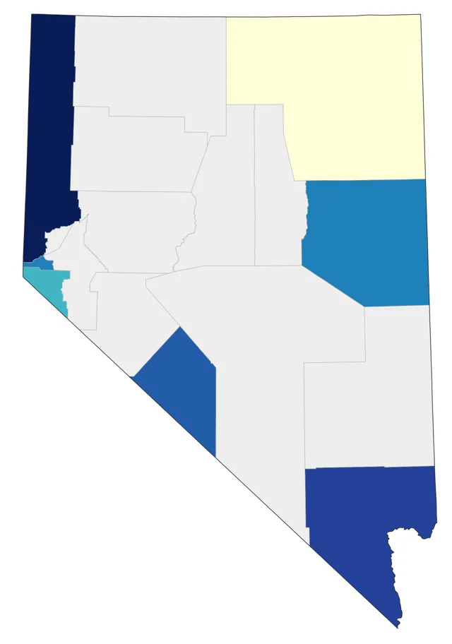 African Collared-Dove county map