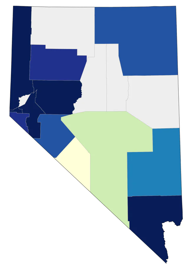 American Herring Gull county map