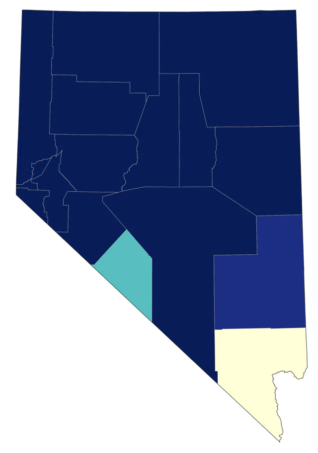Black-billed Magpie county map
