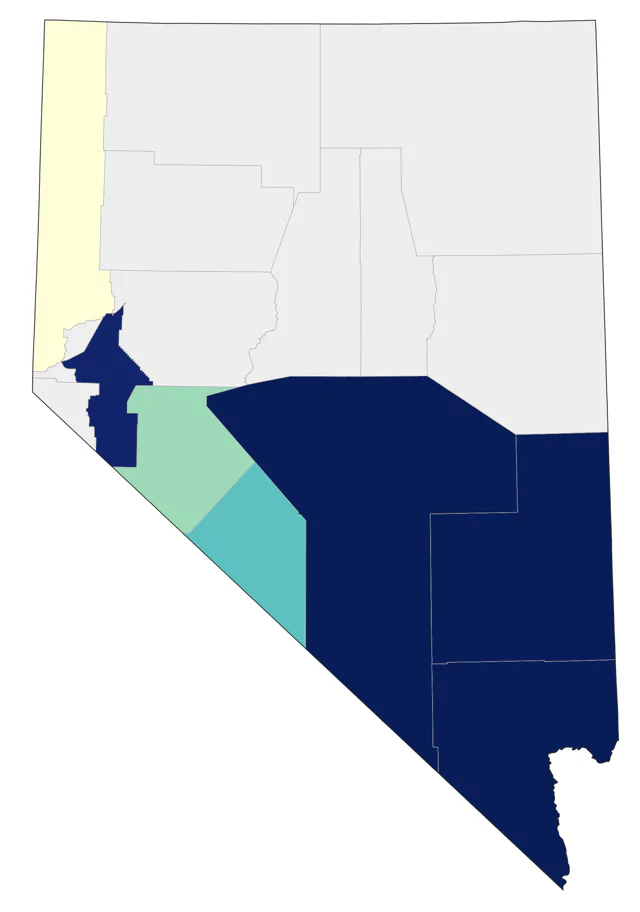 Black-chinned Sparrow county map