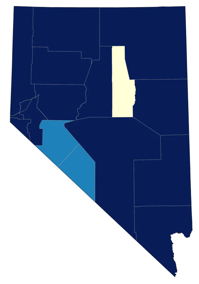 Black-crowned Night Heron county map