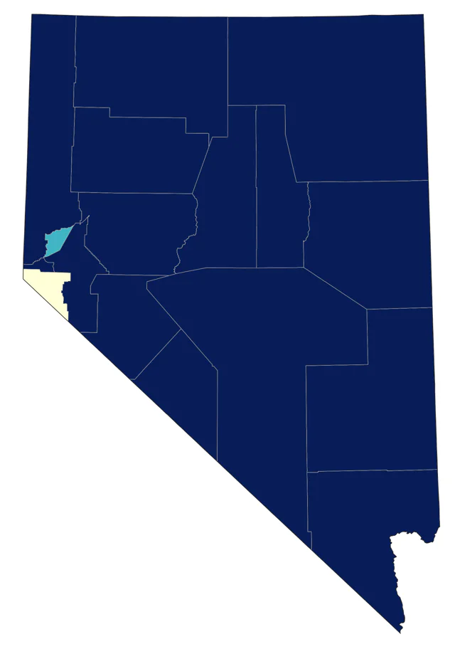 Black-necked Stilt county map