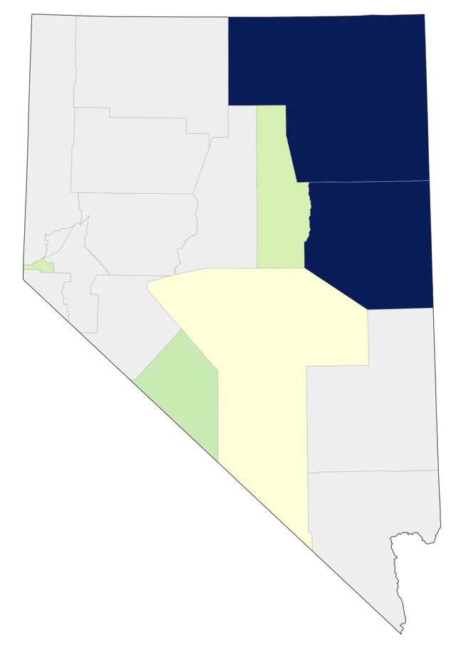 Black Rosy-Finch county map