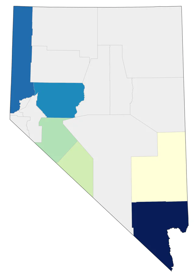 Blackburnian Warbler county map