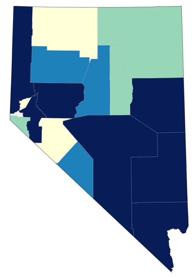 Blue Grosbeak county map