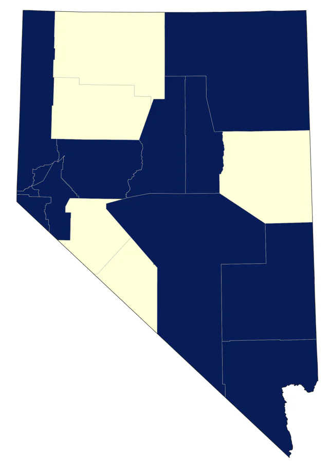 Blue-winged Teal county map
