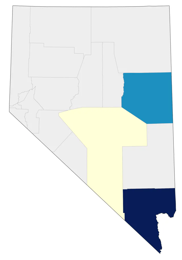 Brown Pelican county map