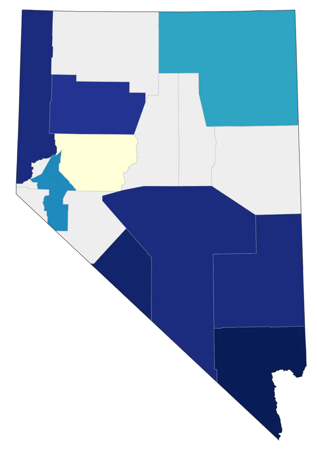 Brown Thrasher county map
