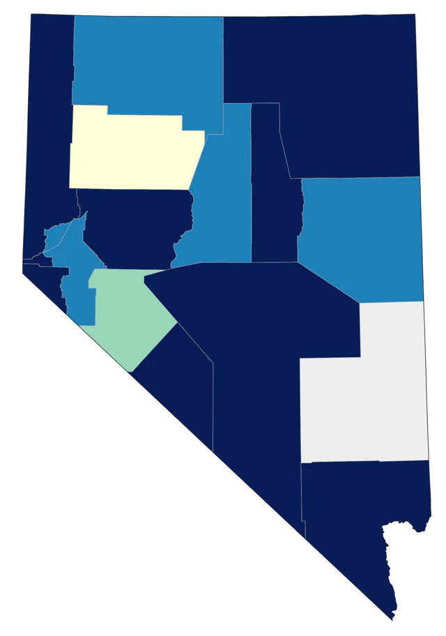 Calliope Hummingbird county map