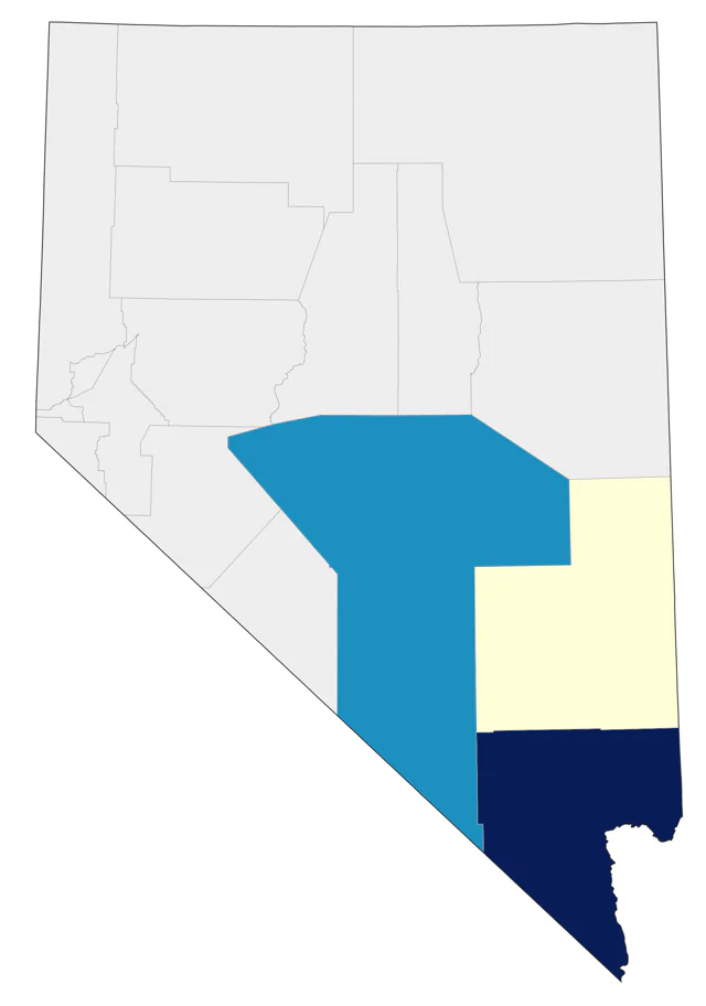 Canada Warbler county map
