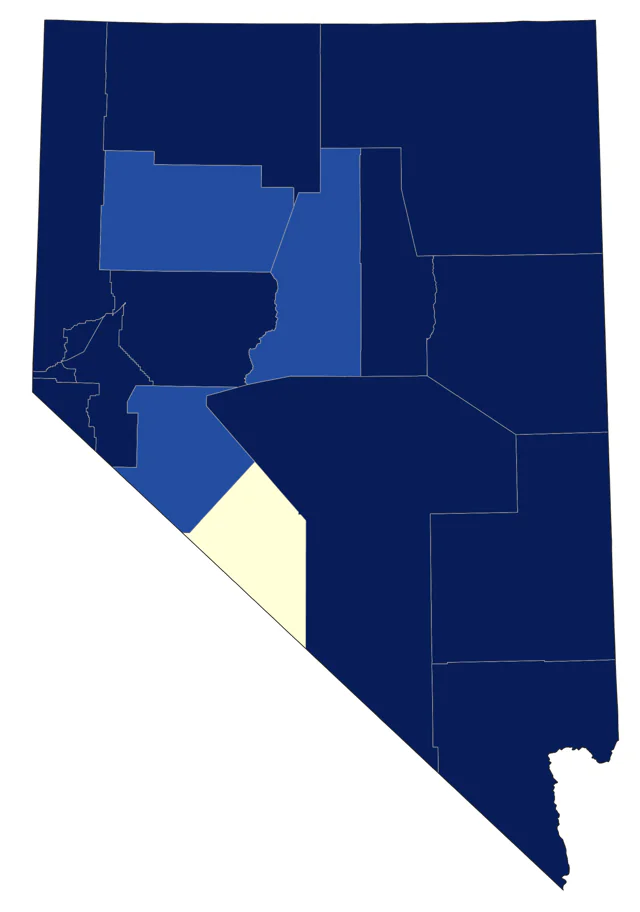 Canvasback county map