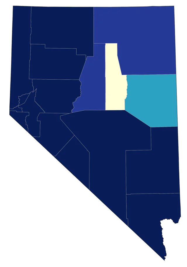 Cassin's Vireo county map