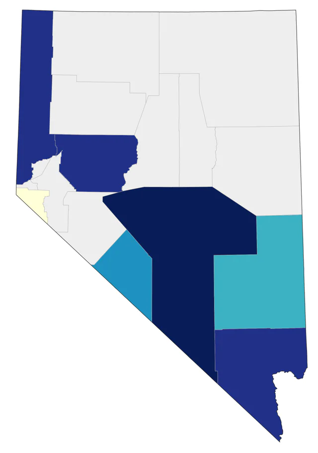 Chestnut-collared Longspur county map