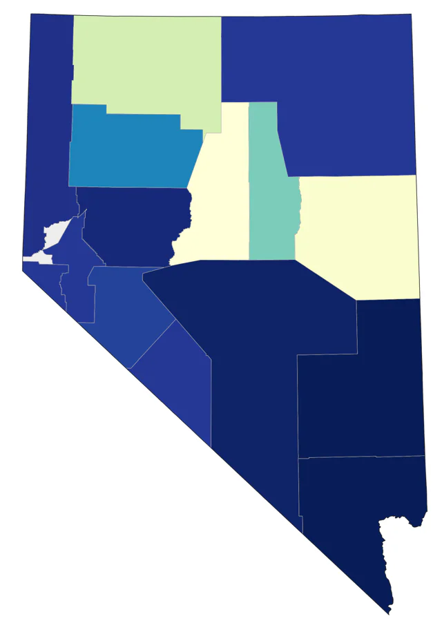 Chestnut-sided Warbler county map