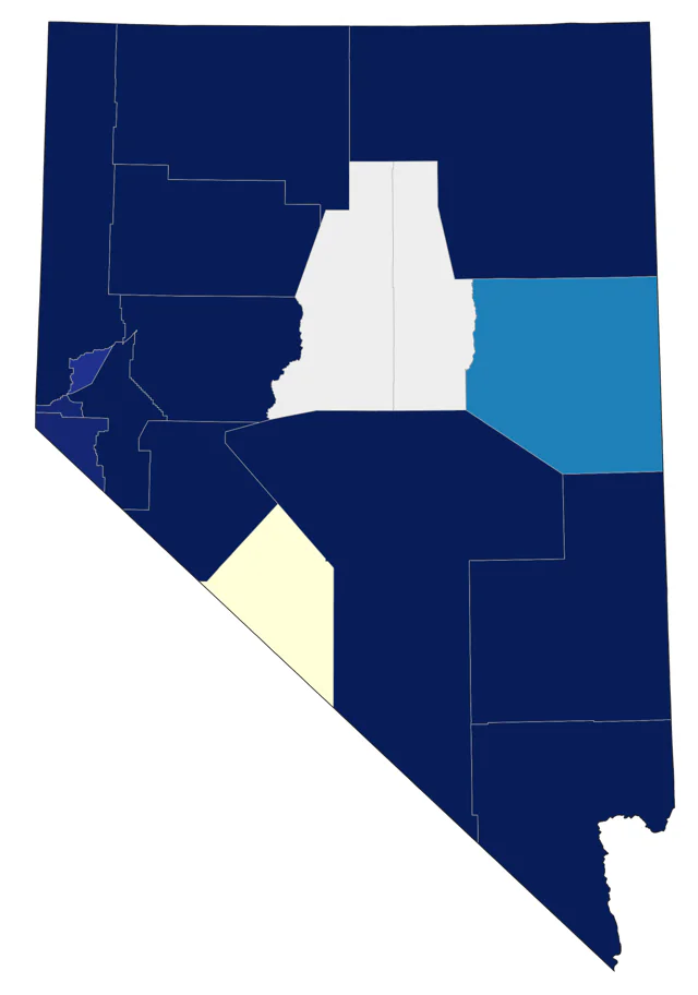 Clark's Grebe county map
