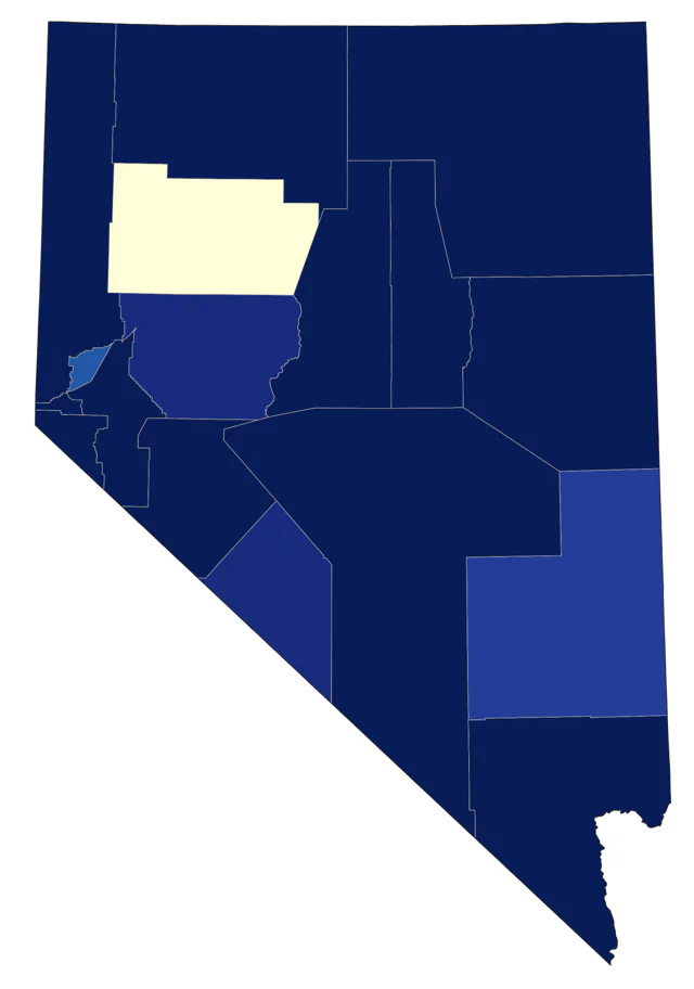 Clark's Nutcracker county map