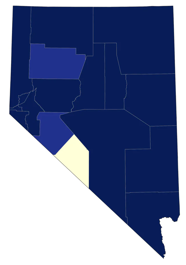 Common Goldeneye county map