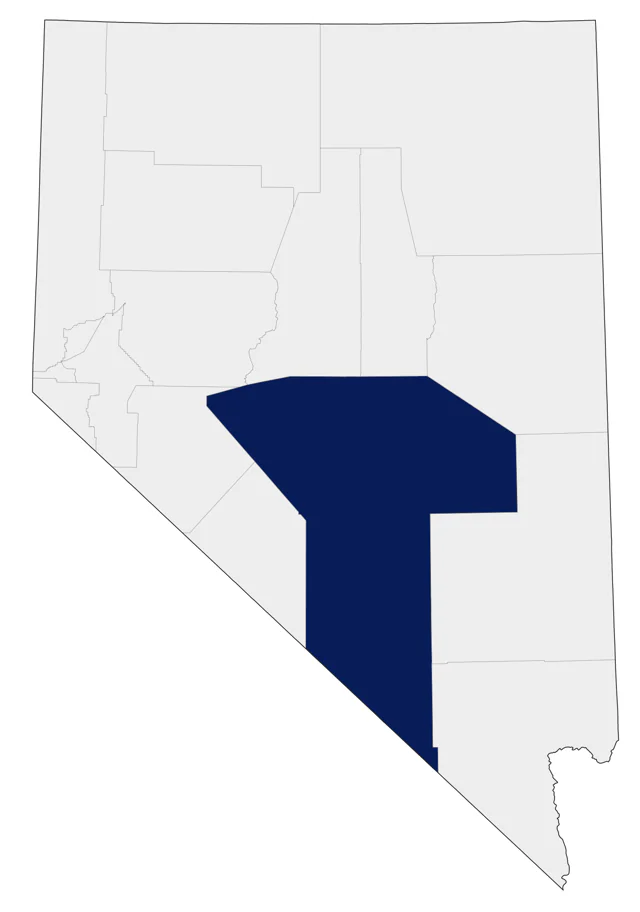 Common Ostrich county map
