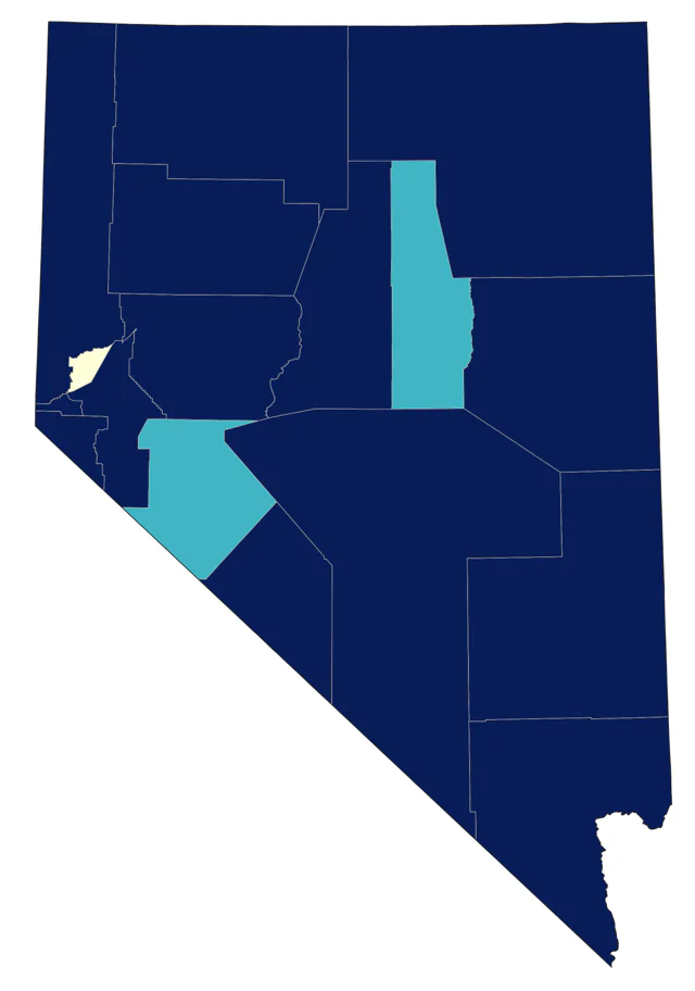 Common Yellowthroat county map