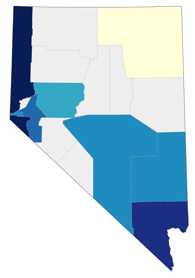 Eurasian Wigeon county map