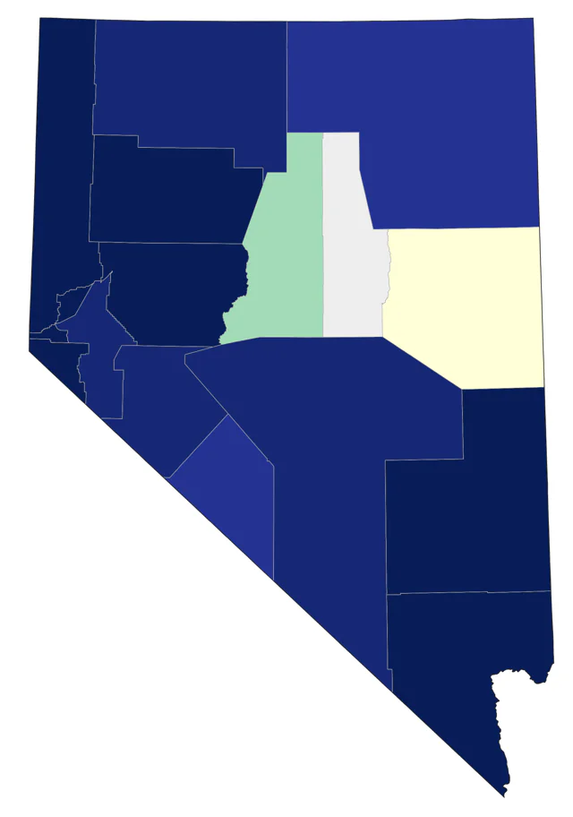 Golden-crowned Sparrow county map