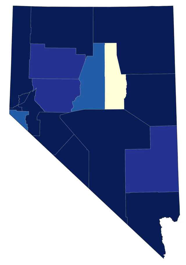 Hammond's Flycatcher county map