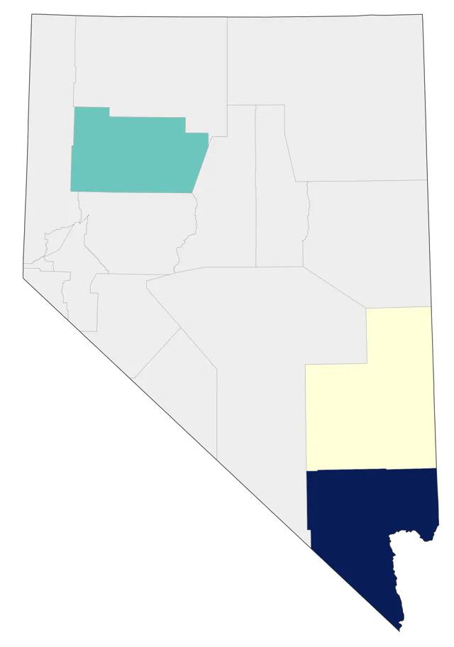 Harris's Hawk county map