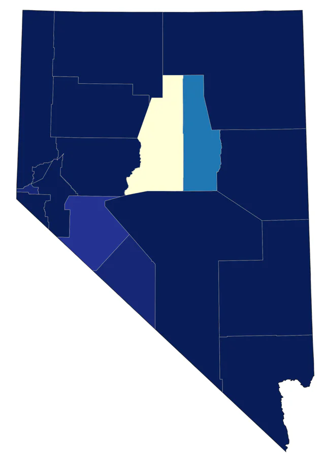 Hooded Merganser county map
