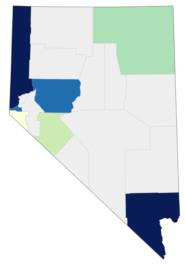 Iceland Gull county map
