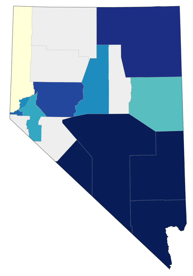 Indigo Bunting county map