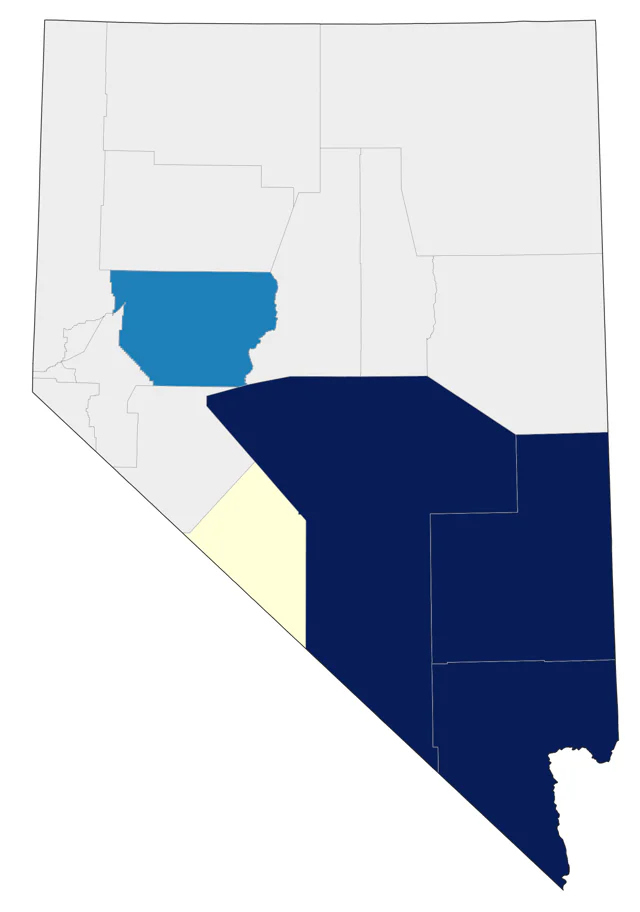 LeConte's Thrasher county map