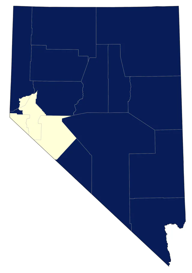 Lewis's Woodpecker county map