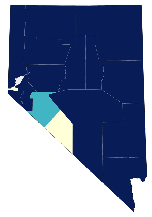 Long-billed Curlew county map