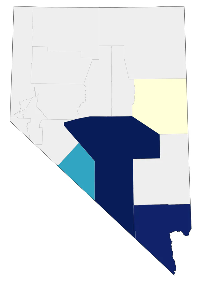 Louisiana Waterthrush county map