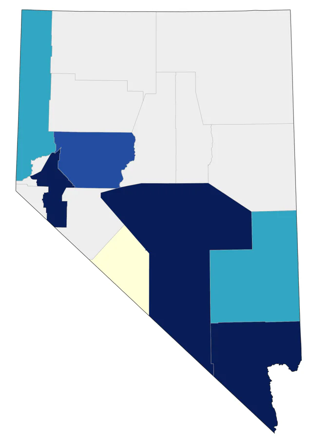 Mountain Plover county map