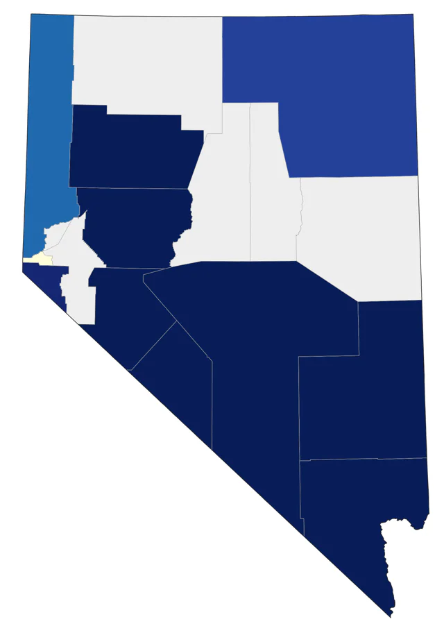Northern Parula county map