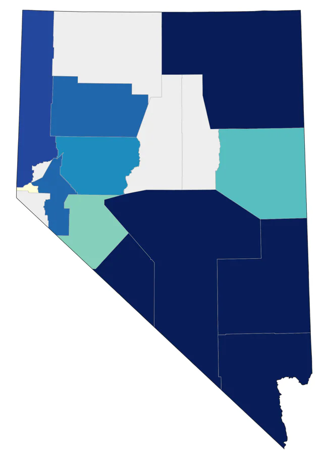 Northern Waterthrush county map