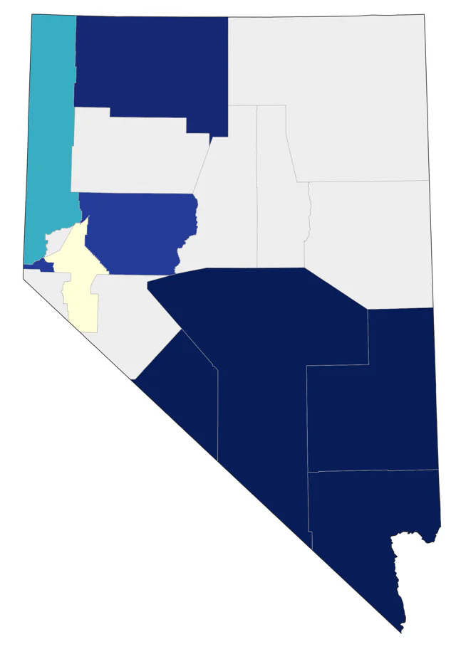 Phainopepla county map