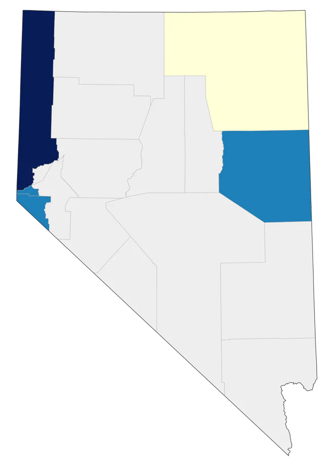 Pine Grosbeak county map