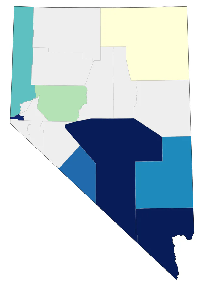 Prothonotary Warbler county map