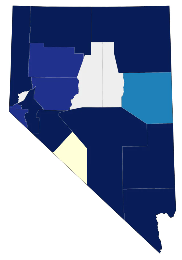 Red-breasted Merganser county map