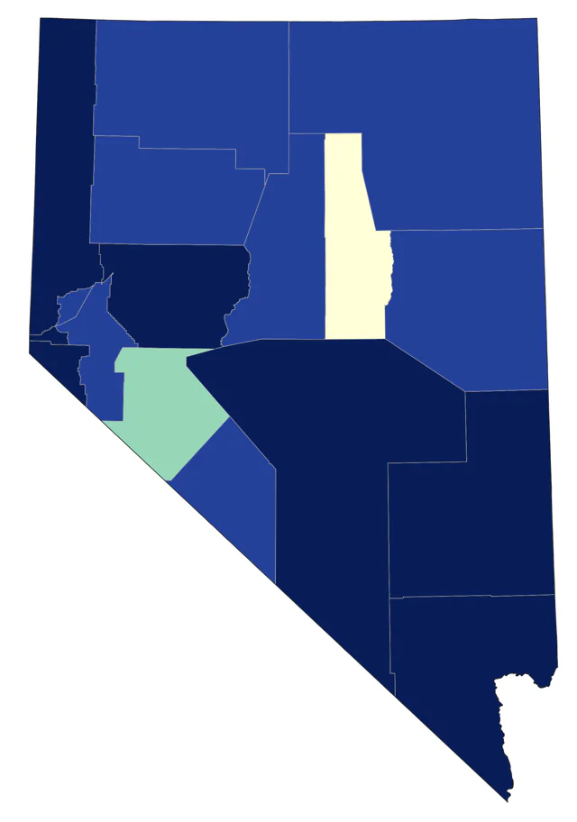 Red-shouldered Hawk county map