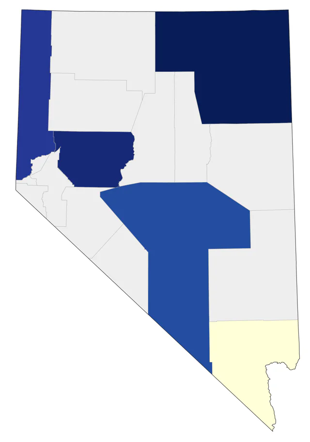 Ruddy Turnstone county map