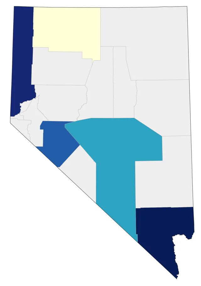 Rusty Blackbird county map