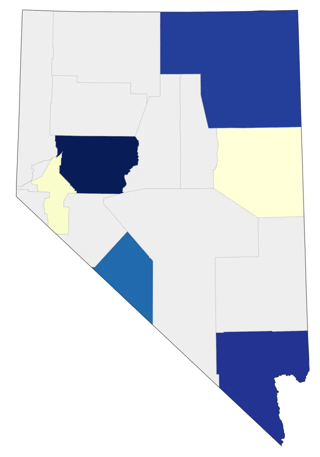 Scissor-tailed Flycatcher county map